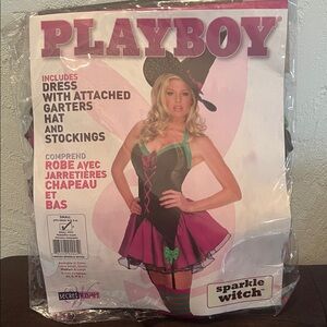#0747+ Women’s PLAYBOY Costume - Purple/Pink and Black